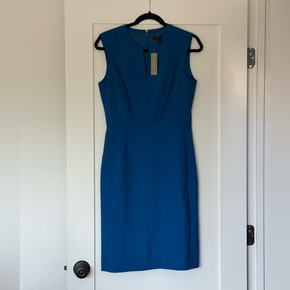 J. Crew Blue Sleeveless Sheath Dress